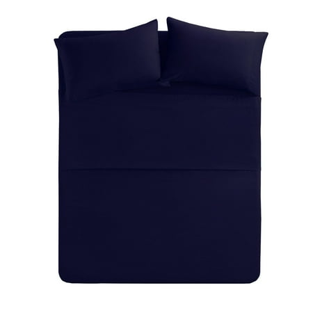 The Great American Store's 600 TC Cotton- Sleeper Sofa Sheets King Size (72 x 80 + 8 Inch Deep) - Solid Navy Blue - Super Soft, Fade Resistant Sofa Bed Sheets