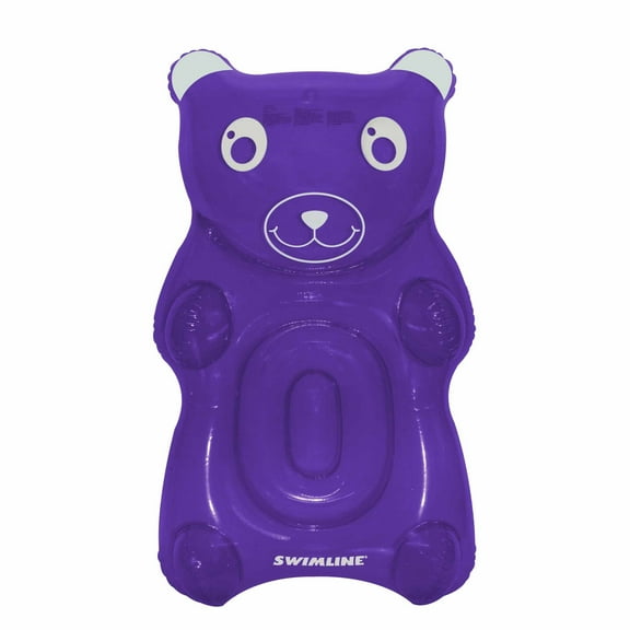 Swim Central 60" Purple Gummy Bear Swimming Pool Float