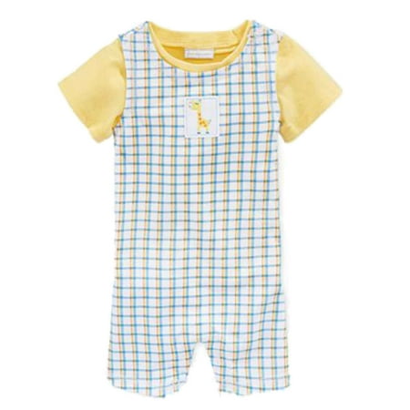 

First Impressions Infant Boys 2 Piece Yellow Shirt Giraffe Shortall Overall 3-6m