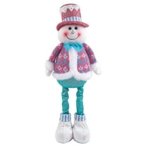 Christmas Decorations Retractable Christmas Doll And Snowman Window Display Plush Toy Doll Gift for Boys and Girls