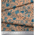 thumbnail image 3 of Soimoi Viscose Chiffon Fabric Floral & Leopard Animal Skin Printed Craft Fabric by The Yard 42 Inch Wide, 3 of 3