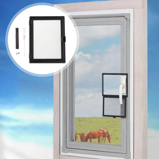 Mosquitera para puerta y , fácil de instalar, transpirable, para el hogar, malla pequeña con herramienta de montaje para hotel, oficina y sala Estilo A