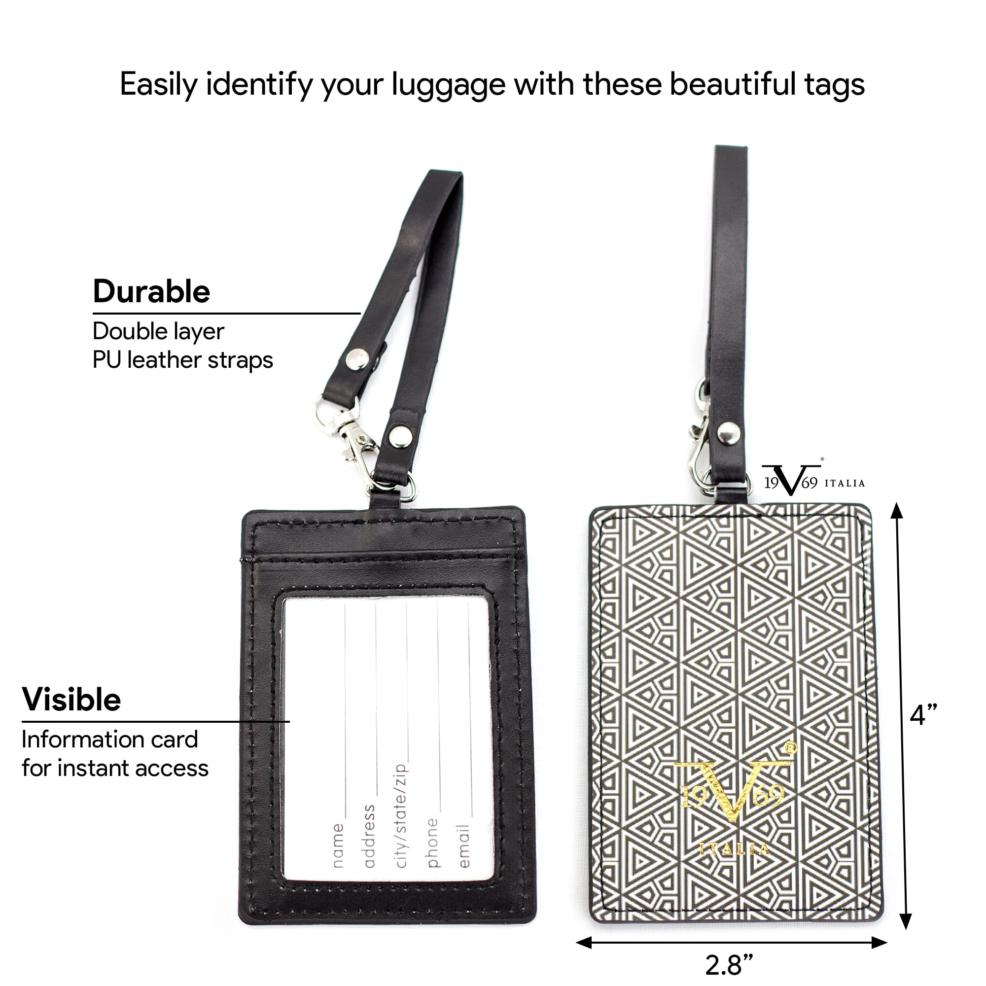 Alessandro Versace Luggage Tags / Card Holder - Set of 2 (Victorian)