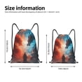 thumbnail image 3 of Bingfone Red And Blue Sky Dragon Drawstrings Backpacks Bags for Men Women Gym Drawstrings Bag-Small, 3 of 8