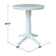 thumbnail image 4 of 30" Round Pedestal Counter Height Table - White, 4 of 6