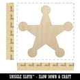 thumbnail image 2 of Cowboy Sheriff Badge Star Wood Shape Unfinished Piece Cutout Craft DIY Projects - 6.25 Inch Size - 1/4 Inch Thick, 2 of 7