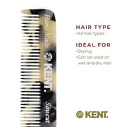Kent 20T Handmade Folding Pocket Comb for Men, Fine Tooth Hair Comb Straightener for Everyday Grooming Styling Hair, Beard or Mustache, Use Dry or with Balms, Saw Cut, Made in England