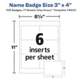 thumbnail image 5 of Avery Name Badges with Clips, 3" x 4", 100 Badges (74541), 5 of 8
