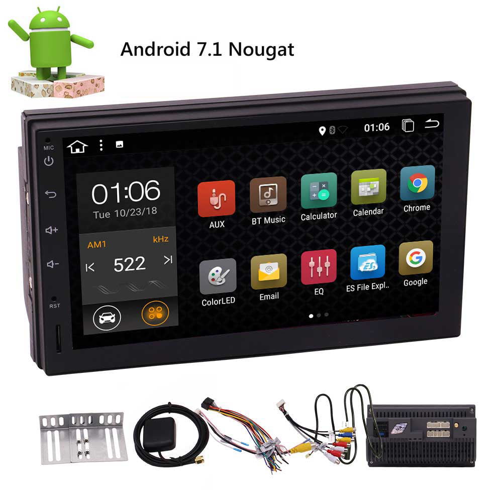 Android 7.1 10.1" Single 1DIN Car Stereo Radio Player 3G/4G WIFI GPS Mirror Link 