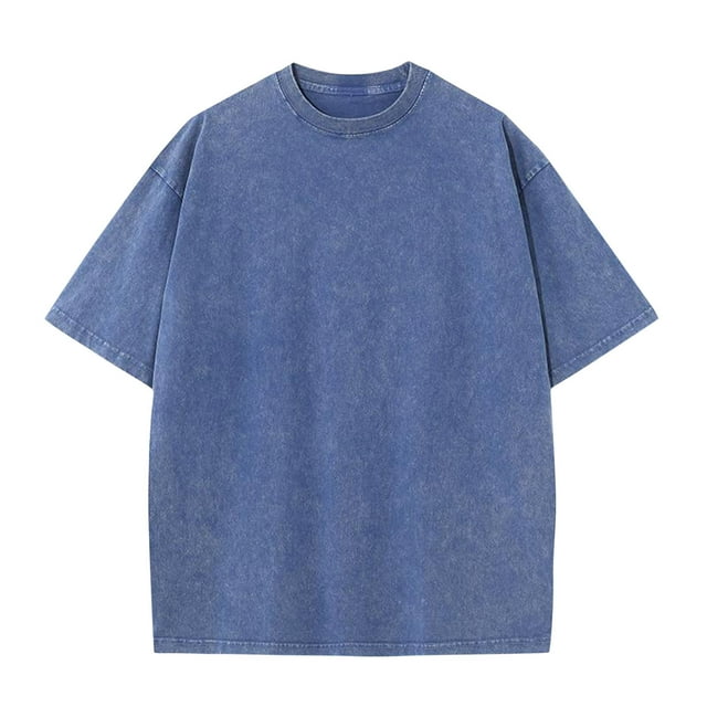 pstuiky camisetas para hombre, Camiseta deportiva de dos piezas con cuello redondo y manga corta para hombre, color liso camisas casuales para hombre s