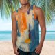 thumbnail image 2 of Camiseta sin mangas sin mangas con estampado digital 3D de verano para hombre Pompotops oipoqjl30254, 2 of 5