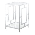 thumbnail image 2 of Convenience Concepts Table d'Appoint Carrée Chromée, 2 of 2