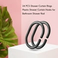 thumbnail image 4 of 24 Pcs Anneaux de Rideau de Douche en Plastique Crochets de Rideau de Douche pour Tringle de Douche, 4 of 9