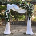 thumbnail image 4 of Conjunto de paneles de tela de arco de boda blanco - 5 * 7FT, paquete de una pieza de tela de gasa - Decoración de boda, ceremonia, techo, arco, decoración de cortina Paquete de una pieza oso de fresa Electrónica, 4 of 5