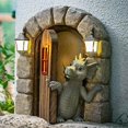 thumbnail image 2 of Figuras de dragón de jardín Figura decorativa de jardín de dragón de poliresina Figuras decorativas de jardín en forma de dinosaurio pequeño-Puerta abierta 2 piezas Rojo Verde Cocina, Decoración y Otros, 2 of 5