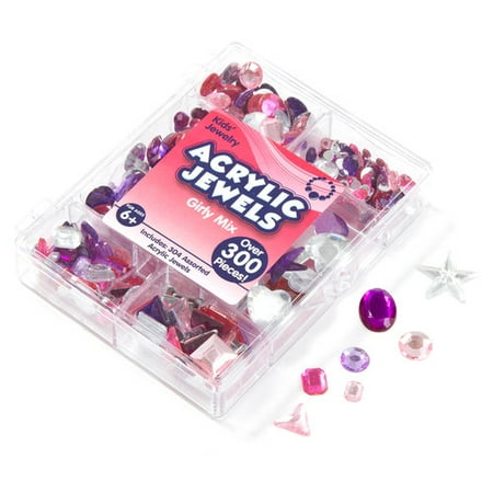 Kids Craft Acrylic Pink Stones Value Pack, 1 Each