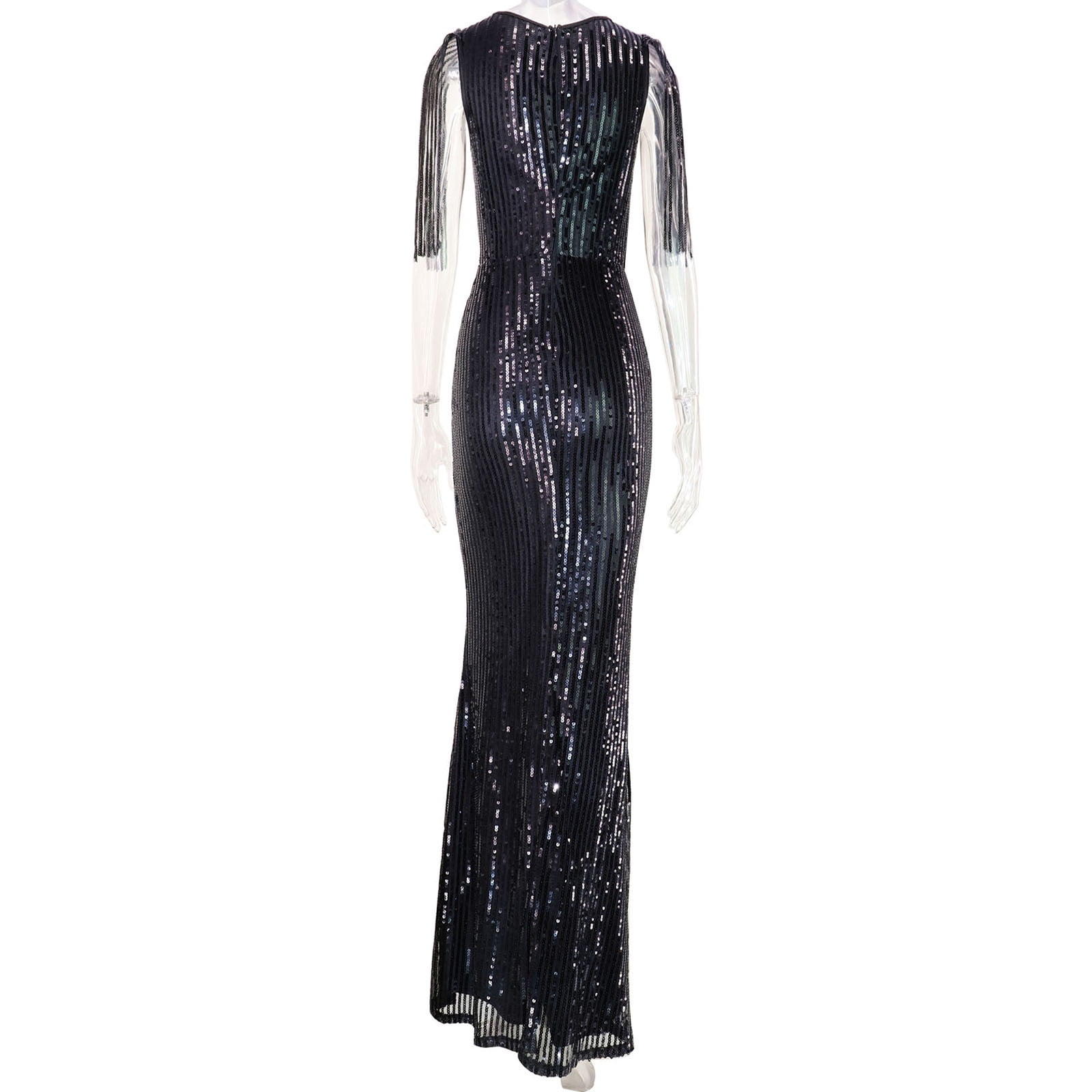 Fashion Elegant Patchwork Tassel Sequins V Neck Wrapped Skirt Dresses(7 Colors) Fashion Elegant Patchwork Tassel Sequins V Neck Wrapped Skirt Dresses(7 Colors)