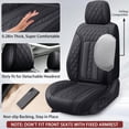 thumbnail image 5 of Fit for Ford Ranger 2024 Seat Cover, Black Car Seat Covers, Premium Leather 5 Piece Full Set Retain Seatbelt Port Protect and Upgrade Seats, Only for Crew Cab and XLT,XL,LARIAT, 5 of 6