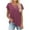 Wine, variant on Besolor Womens Summer Tops Short Sleeve Criss Cross V Neck T-Shirts Loose Casual Tunic Blouses Tees