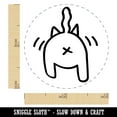 thumbnail image 2 of Cat Butt Doodle Self-Inking Rubber Stamp Ink Stamper - Purple Ink - Mini 1/2 Inch, 2 of 7