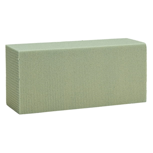 FloraCraft Floral Dry Foam 2 Piece Brick 2.6"x3.5"x7.8" Green Walmart