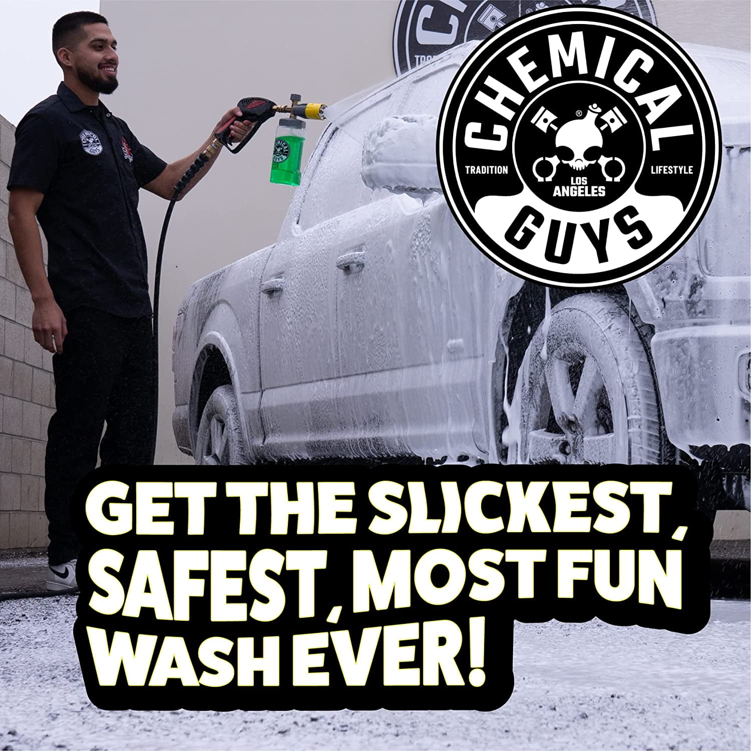 Chemical Guys EQP324 Big Mouth Max Release Foam Cannon (Car Wash, Home Wash  & Boat Wash Foam Cannon That Connects to Your Pressure Washer) 34 oz