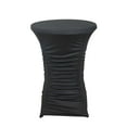 thumbnail image 6 of Efavormart 32" Black Ruched Pleated Heavy Duty Spandex Cocktail Table Cover For Cocktail Table Wedding Party Bar Restaurant Tablecloth, 6 of 9