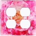 thumbnail image 3 of Metal Light Switch Plate Outlet Cover Pink Rose Flower ROS002, 3 of 13