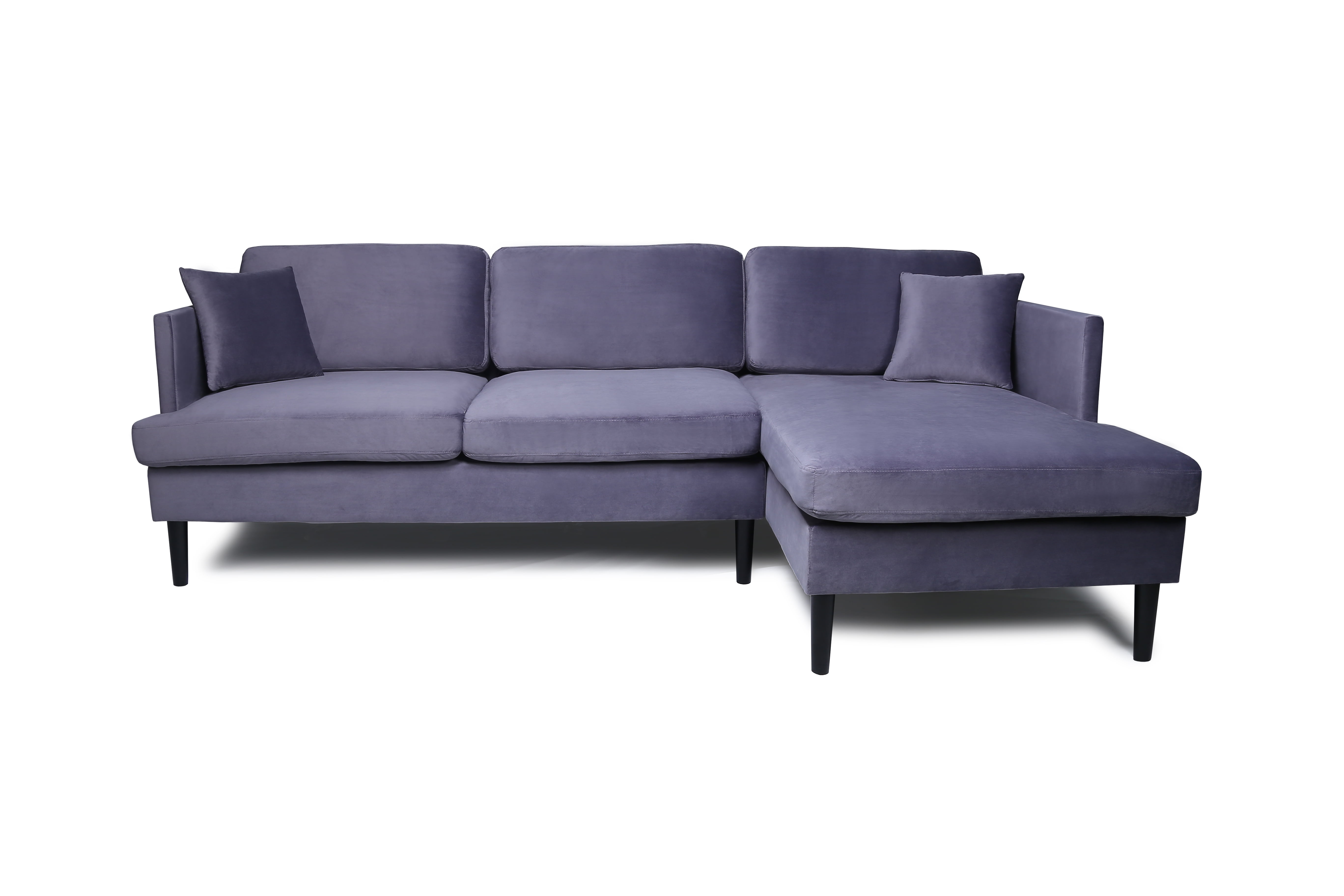 Segmart Modern Sectional Velvet Fabric, Sectional Sofas With Washable Covers
