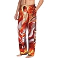 thumbnail image 6 of Sikiie Red Sun Flame Fox Mens Pajama Pants Sleep & Lounge Pants, PJ Bottoms With elastic waistb and Pockets Large, 6 of 6