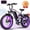Purple, variant on ESKUTE M300 Electric Bike for Adults, Full Suspension Fat Tire Mountain Ebike, 52V 20.8Ah Removable Battery, 1200W Motor, Up to 33MPH, 80 Miles Electric Bicycle Black with Phonebag & Lock, UL2849