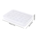 thumbnail image 3 of Caja apilable de plástico transparente para almacenar huevos con tapa, organizador de refrigerador para huevos frescos, 34.8x26x6 cm, blanco, 3 of 6