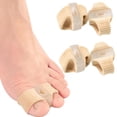 thumbnail image 1 of Corrector de dedo en martillo suave para alisador de dedos, separador de dedo gordo con diseño de doble orificio, adecuado para superposición (4 unidades), 1 of 7