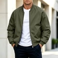 thumbnail image 2 of StSilkitty Lightweight Jacket for Men Solid Color Long Sleeve Full Zip Jacket Coat with Pockets Loose Casual Outerwear, 2 of 7