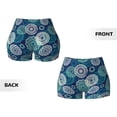thumbnail image 5 of Fotbe Bohemian Mandala Seamless Shorts, Womens Workout Shorts High Waist Stretch Booty Short for Gym/Yoga/Running/Biking-Small, 5 of 9