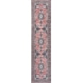 thumbnail image 2 of JONATHAN Y WASHABLE 2 x 8 Runner Rug, Bausch Bohemian Distressed Chenille - Dark Pink/Black/White, WSH201B-28, 2 of 9