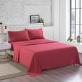 thumbnail image 6 of JML Twin Bed Sheet Set 3 Piece,Wrinkle & Fade Resistant Microfiber Bed Sheets, Burgundy, 6 of 6