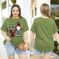 thumbnail image 6 of XCHQRTI Christmas Tree Shirt for Women Plus Size Tshirt Short Sleeve Graphic Top, 6 of 11