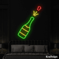 thumbnail image 3 of Craftnamesign Champagne Neon Sign, Champagne Shop LED Sign, Bar Club Decor, 3 of 4