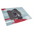 thumbnail image 1 of Caroline's Treasures BB1759LCB Winter Holiday Black Pug Tabla de cortar de vidrio, grande, multicolor Caroline's Treasures BB1759LCB, 1 of 1