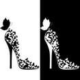 thumbnail image 1 of Flmtop Véhicule Réfléchissant Côté Fenêtre Porte Papillon Talons Hauts Décor Autocollant, 1 of 5