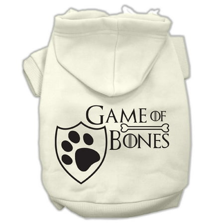 Game of Bones Screenprint Dog Hoodie Cream M (12)