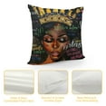 thumbnail image 4 of Awypu  Pillow Cover African American Black Girl Throw Pillow Cover with Zipper Black Art Pillows for Women Girls Bedroom, 4 of 5