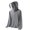 Gray, variant on TOUMENY Summer Hoodies for Men Long Sleeve Loose Solid Zipper Casual Pullover Fashion Lightweight Outdoor Travel Vacation Hooded Shirt Black L