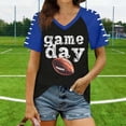 thumbnail image 1 of LVHAOGJOB Womens V Neck Tees Short Sleeve Print Shirts Daily Plus Size Tops for Ladies, 1 of 6