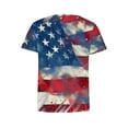 thumbnail image 4 of Aboser 4th of July Shirts for Women Funny Patriotic USA Tshirts Tie Dyed American Flag Graphic Tees Summer Short Sleeve Tops Classic Crew Neck T Shirt of the Day, 4 of 5