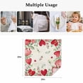 thumbnail image 5 of Valentine's Day Cloth Napkins Set of 2 Watercolor Red Pink Dots Love Heart Leaves Newspaper Texture Soft Washable Square Dinner Napkins for Party Wedding Restaurant Hotel Cocktail 20x20 Inch, 5 of 9