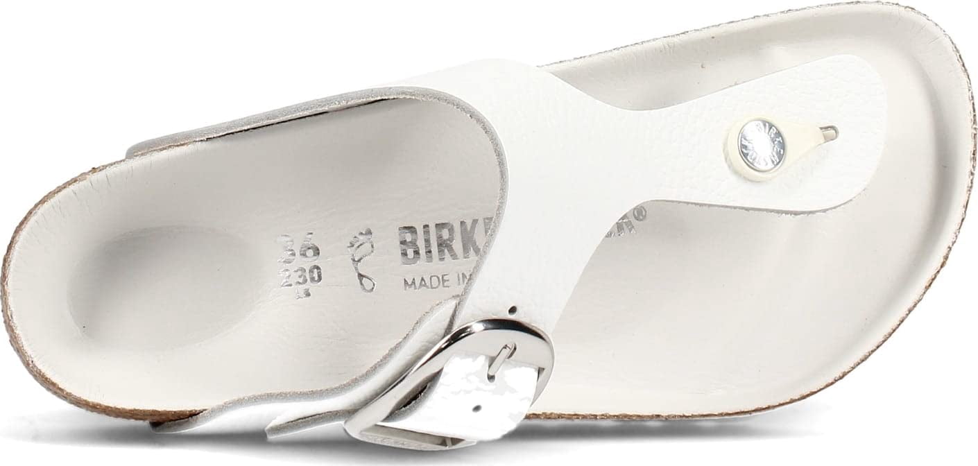 Birkenstock Women's Gizeh Big Buckle Sandals, White, 8 Medium US