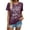 Purple Flower, variant on MOSHU Mothers Day Shirts for Women Round Neck Women T-Shirts Short Sleeve Loose Graphic Tees