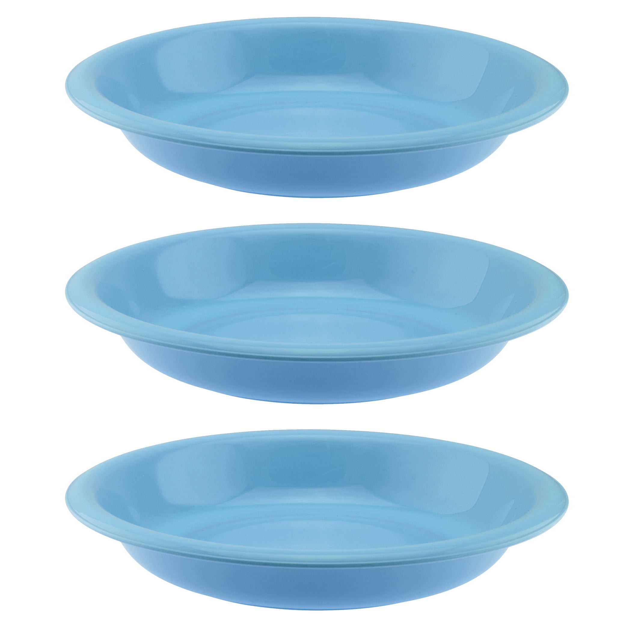 YBM Home Unbreakable Round Deep Plastic Plate 15Ounce Microwavable, Dishwasher Safe, BPAFree